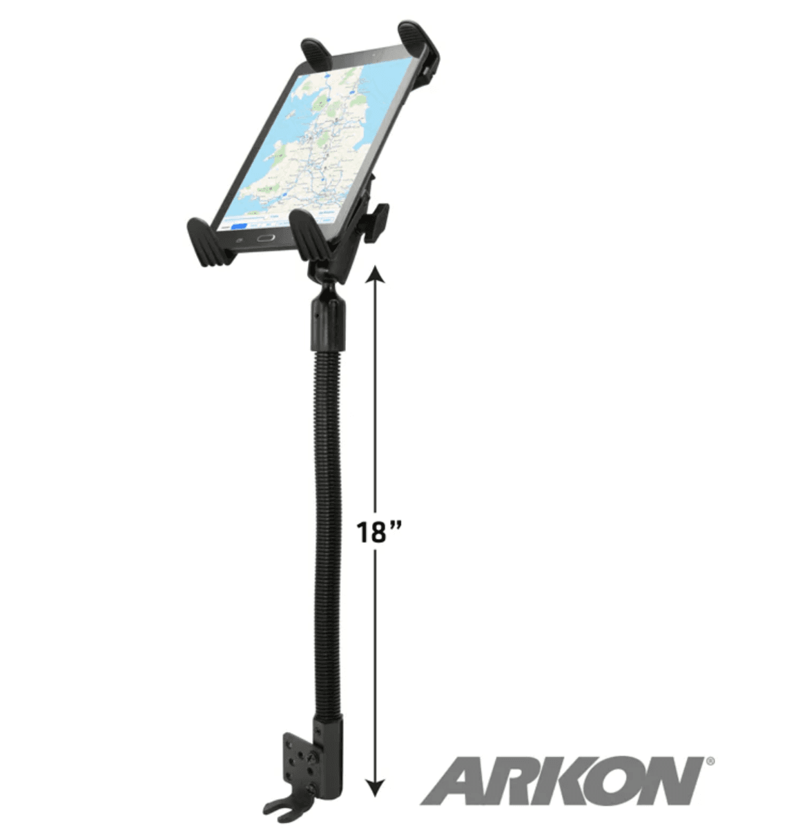 Arkon Robust Heavy-Duty Car or Truck Seat Rail or Floor Slim-Grip® Tablet Mount