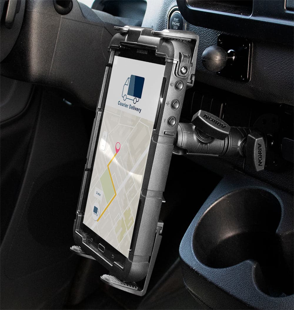 Arkon Slim-Grip® Tablet Holder with Double Socket Swivel Arm and Drill-Base Mount - Image 9