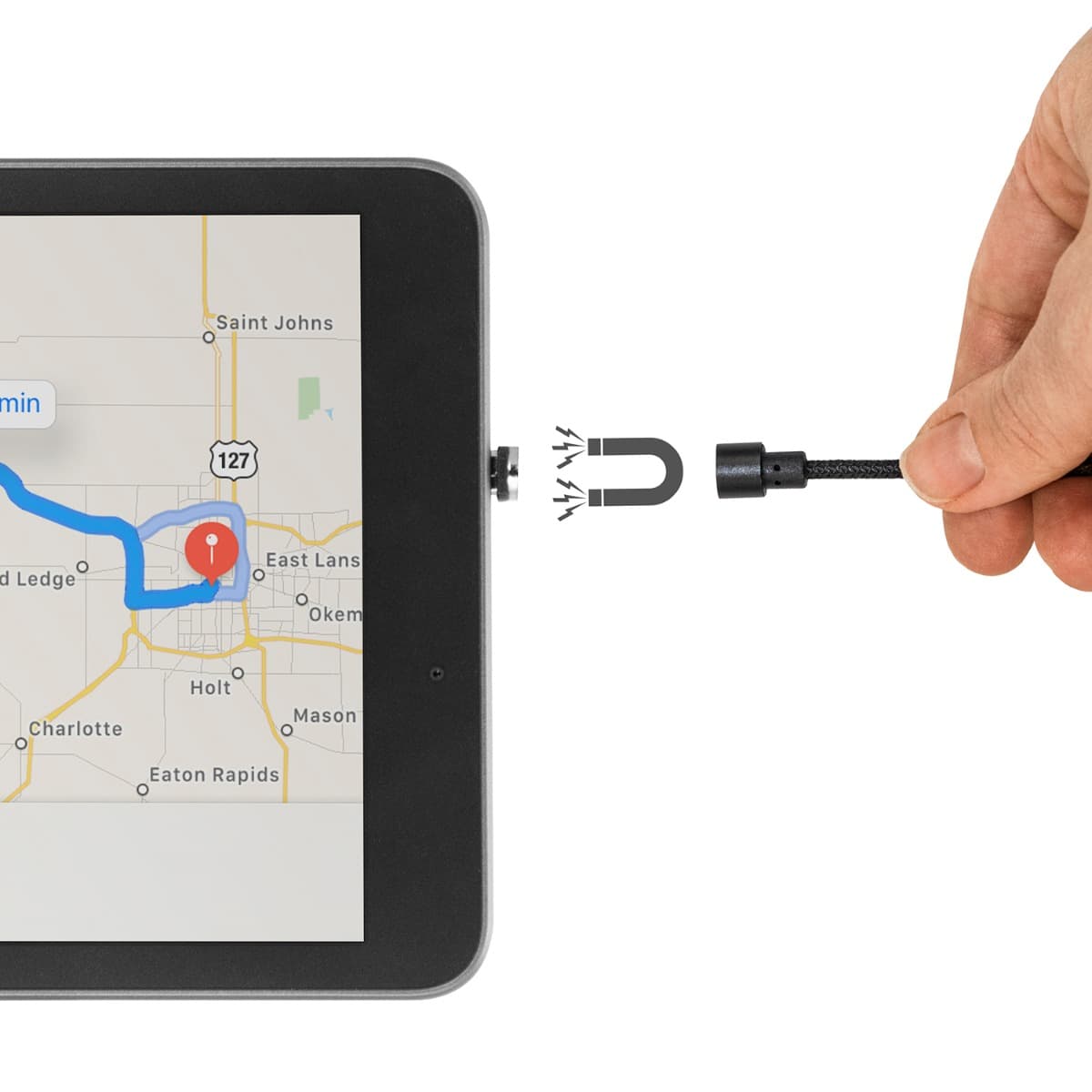 Arkon Locking Tablet Mount with Hardwire Kit and USB Cable