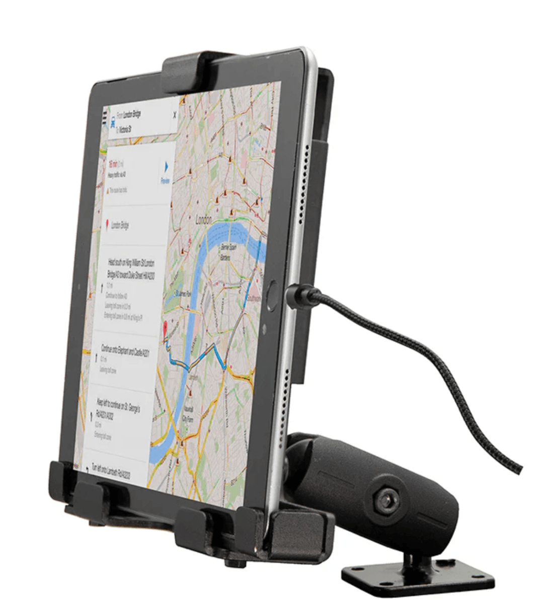 Arkon Powered Locking Tablet Mount with Magnetic Lightning Charge Cable for Commercial and Enterprise