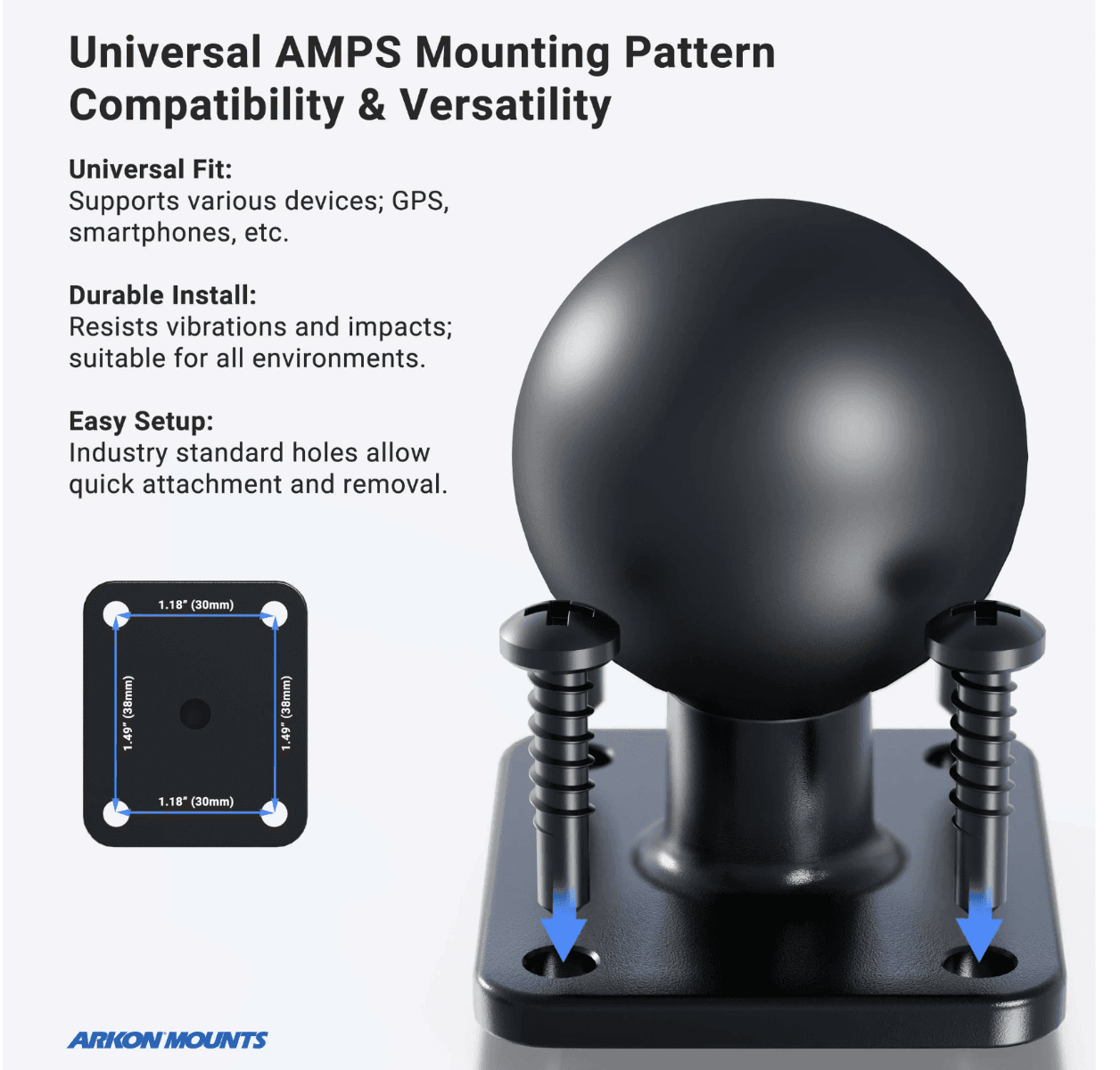 Arkon Locking Aluminum Tablet Mount with Key Lock