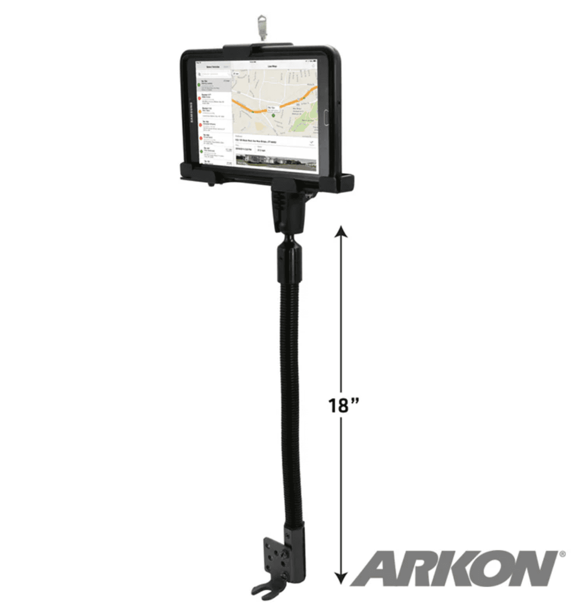 Arkon Robust Heavy-Duty Metal Locking Seat Rail or Floor Tablet Mount