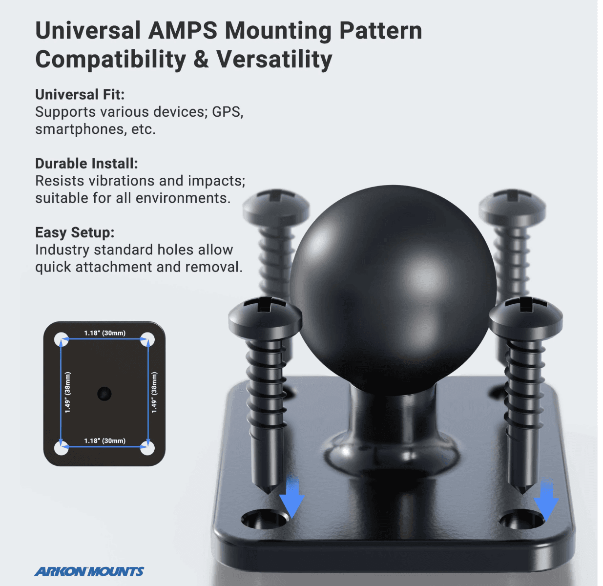 Arkon Robust Locking Headrest Tablet Mount for iPad, Note, and more