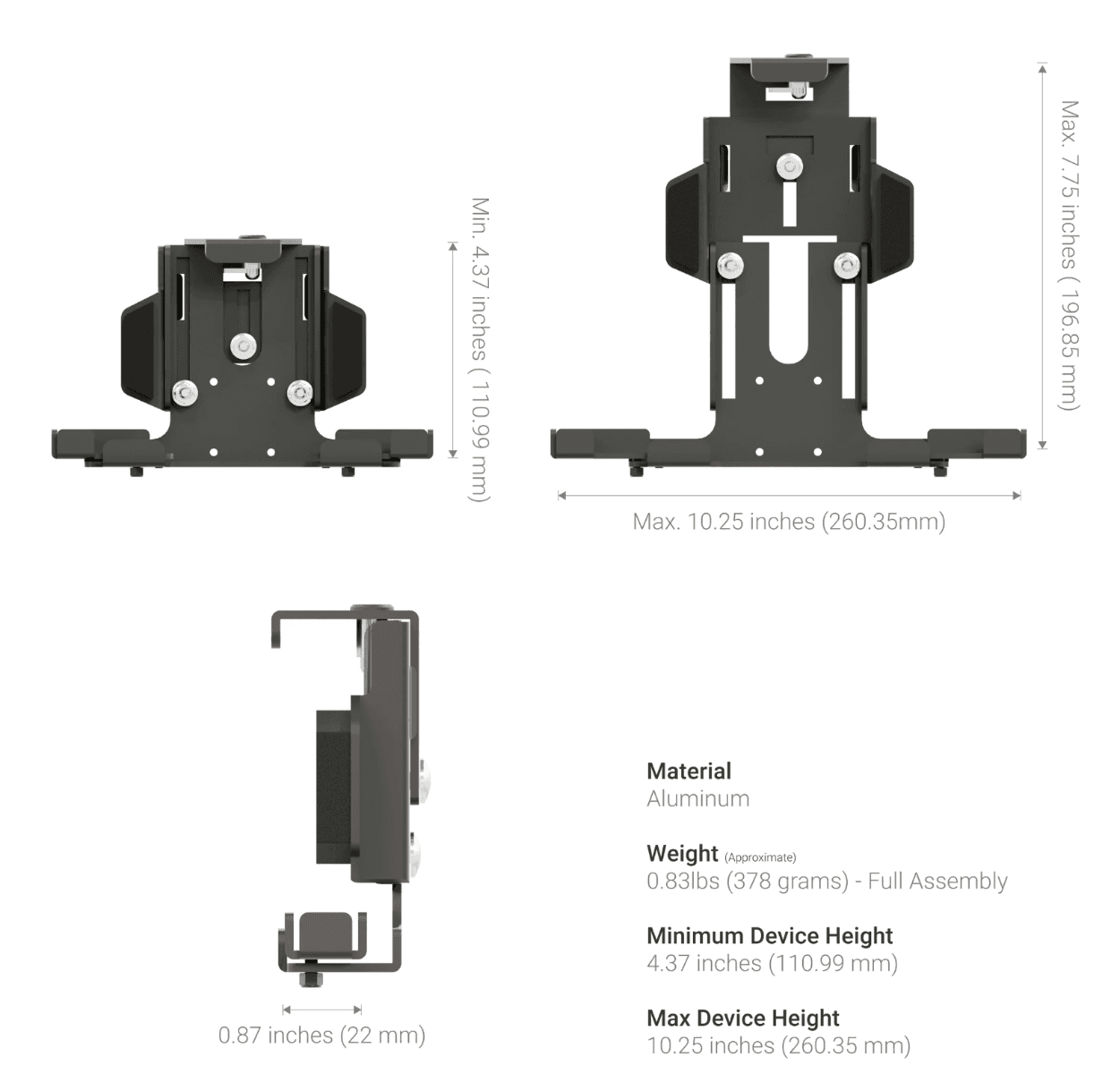 Arkon Robust Locking Headrest Tablet Mount for iPad, Note, and more