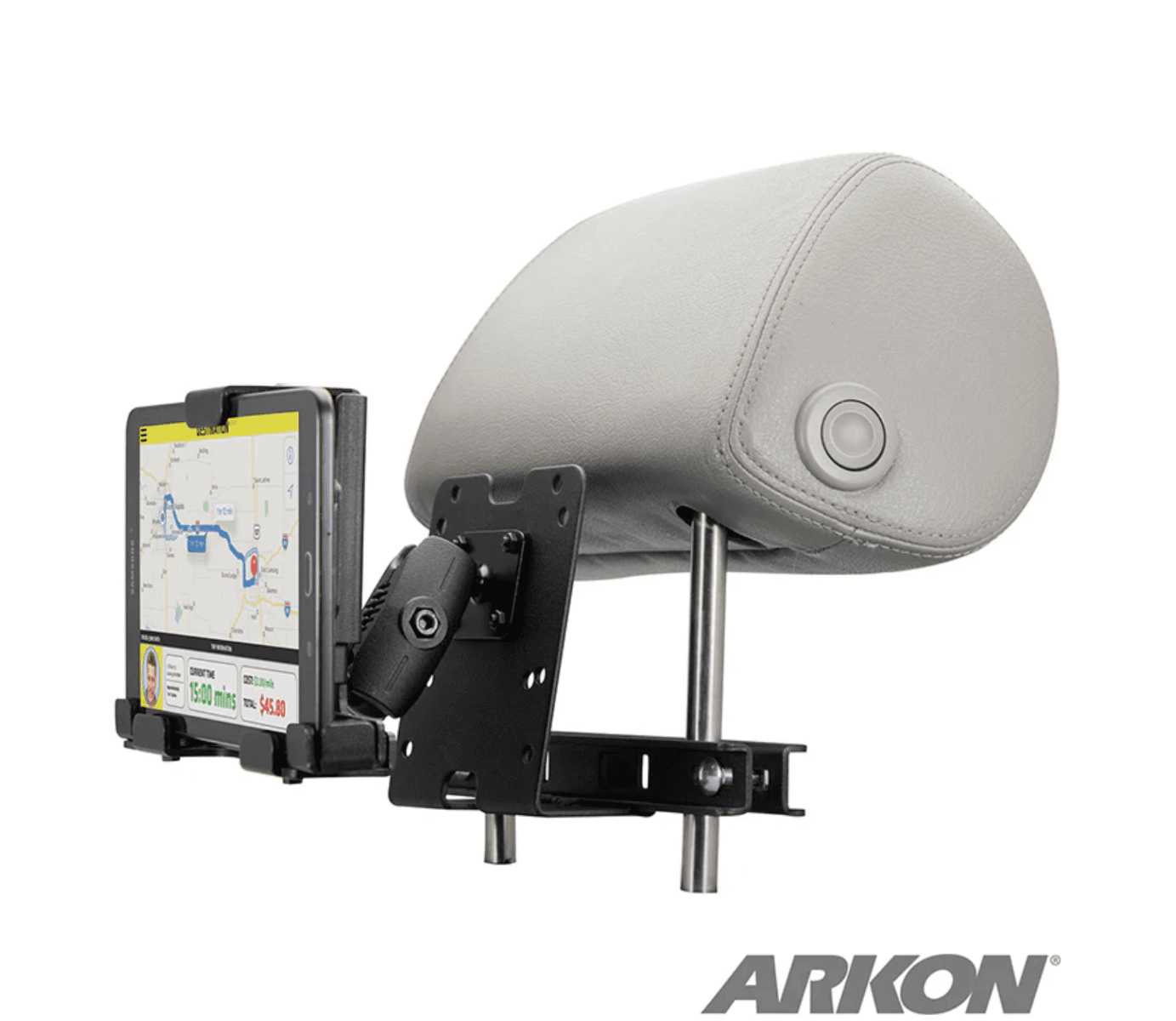 Arkon Metal Locking Headrest Tablet Mount for iPad, Galaxy, Note, and more