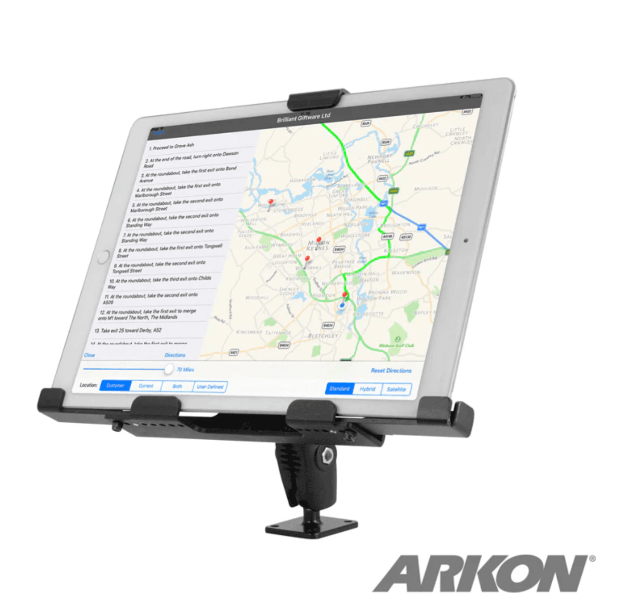 Arkon Large Universal Locking Tablet Mount with Key Lock for iPad, Note, Tab and more
