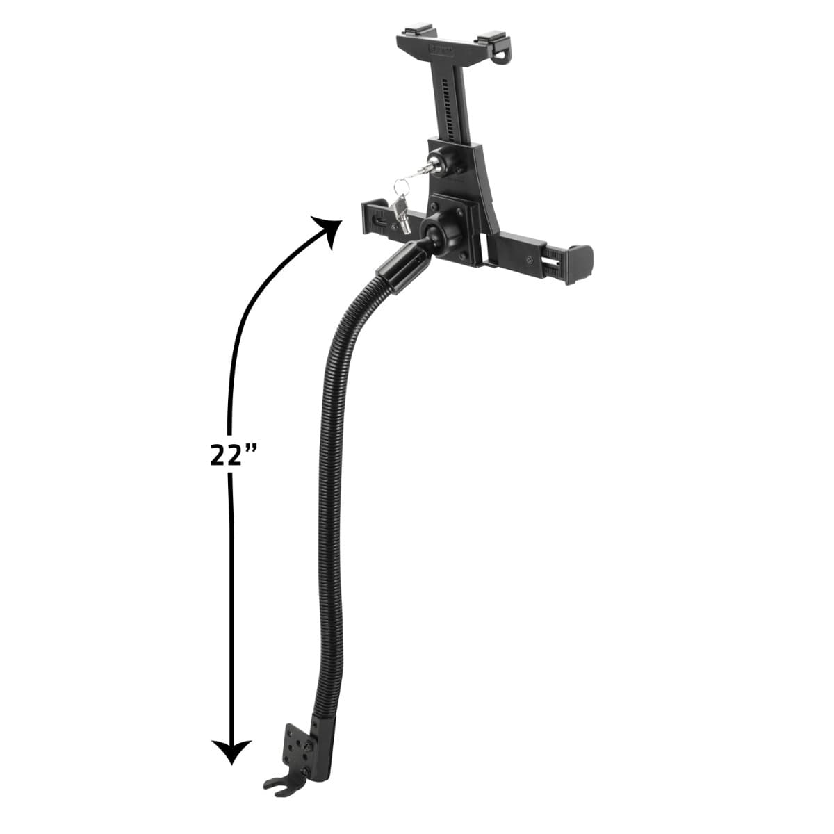 Arkon Heavy-Duty Plastic Locking Tablet Seat Rail or Floor Mount
