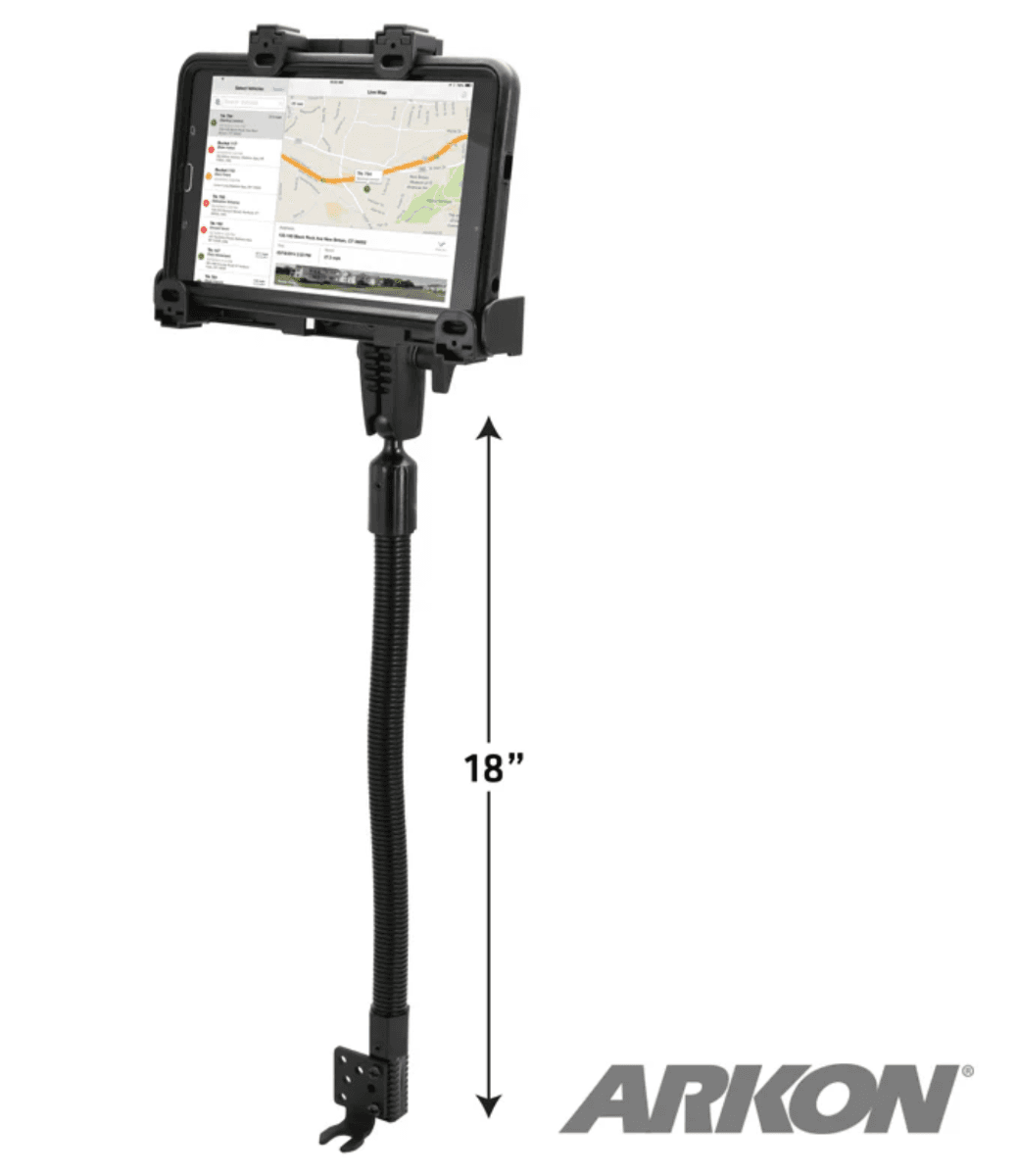 Arkon Robust Heavy-Duty Locking Tablet Seat Rail or Floor Mount