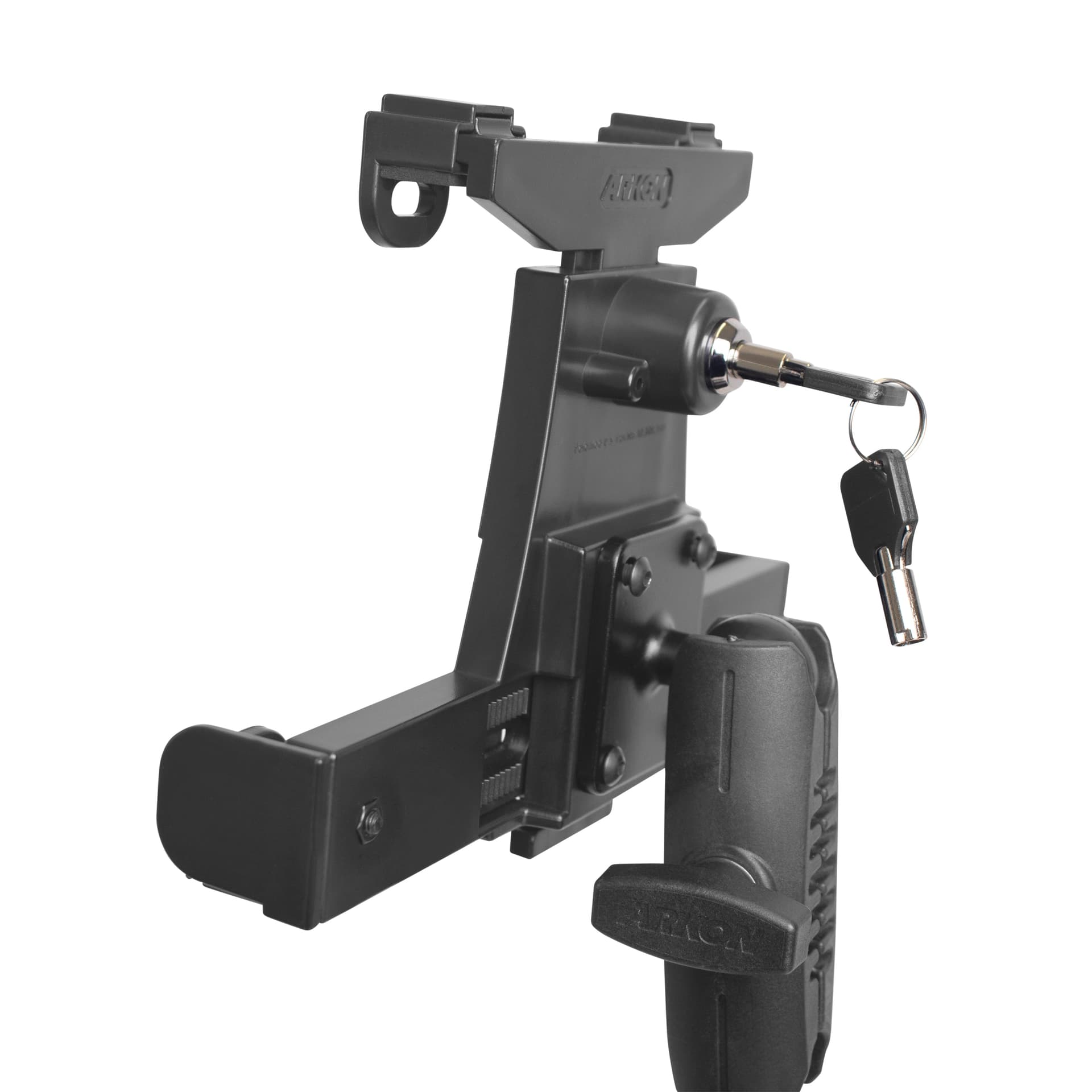 Arkon LockVise™ Locking Tablet Holder with 18” Seat Rail Mount and 3.75” Shaft Arm - Image 2