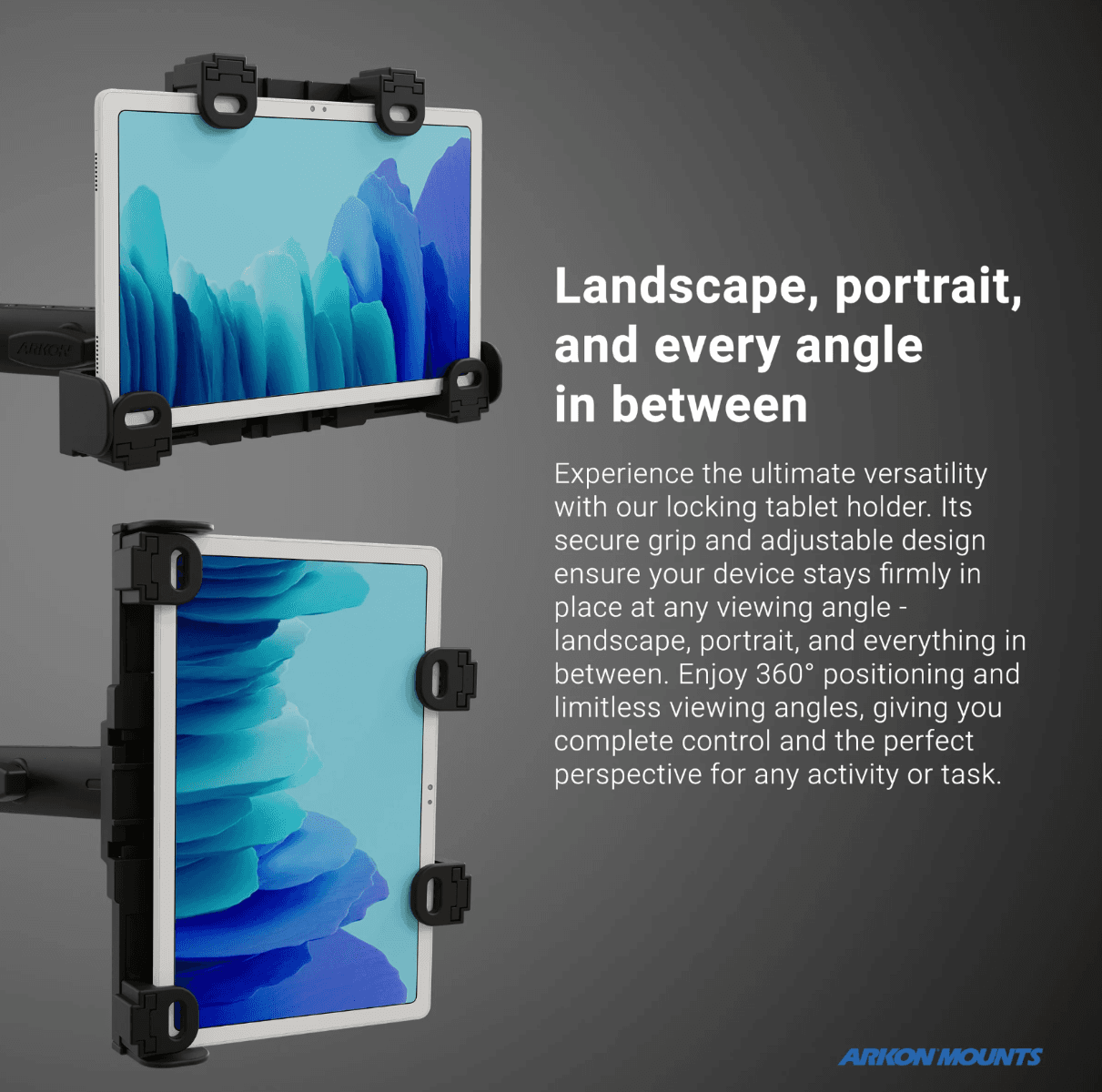 Arkon Robust Plastic Locking Magnetic Tablet Mount