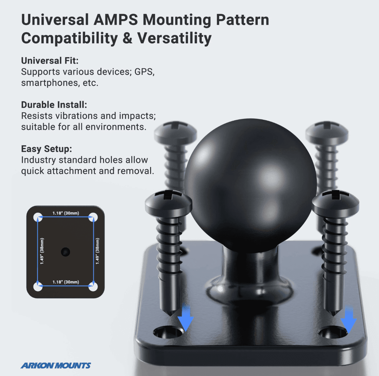 Arkon Robust Plastic Locking Magnetic Tablet Mount