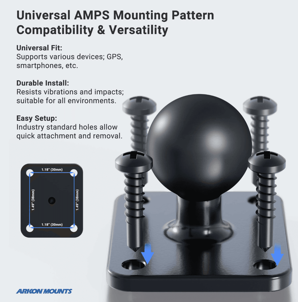 Arkon Robust Locking Headrest Tablet Mount for iPad
