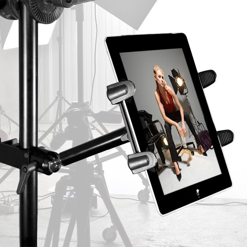 Arkon Tablet Mount Bundle 10in Heavy-Duty Aluminum Mount with C-Clamp Base