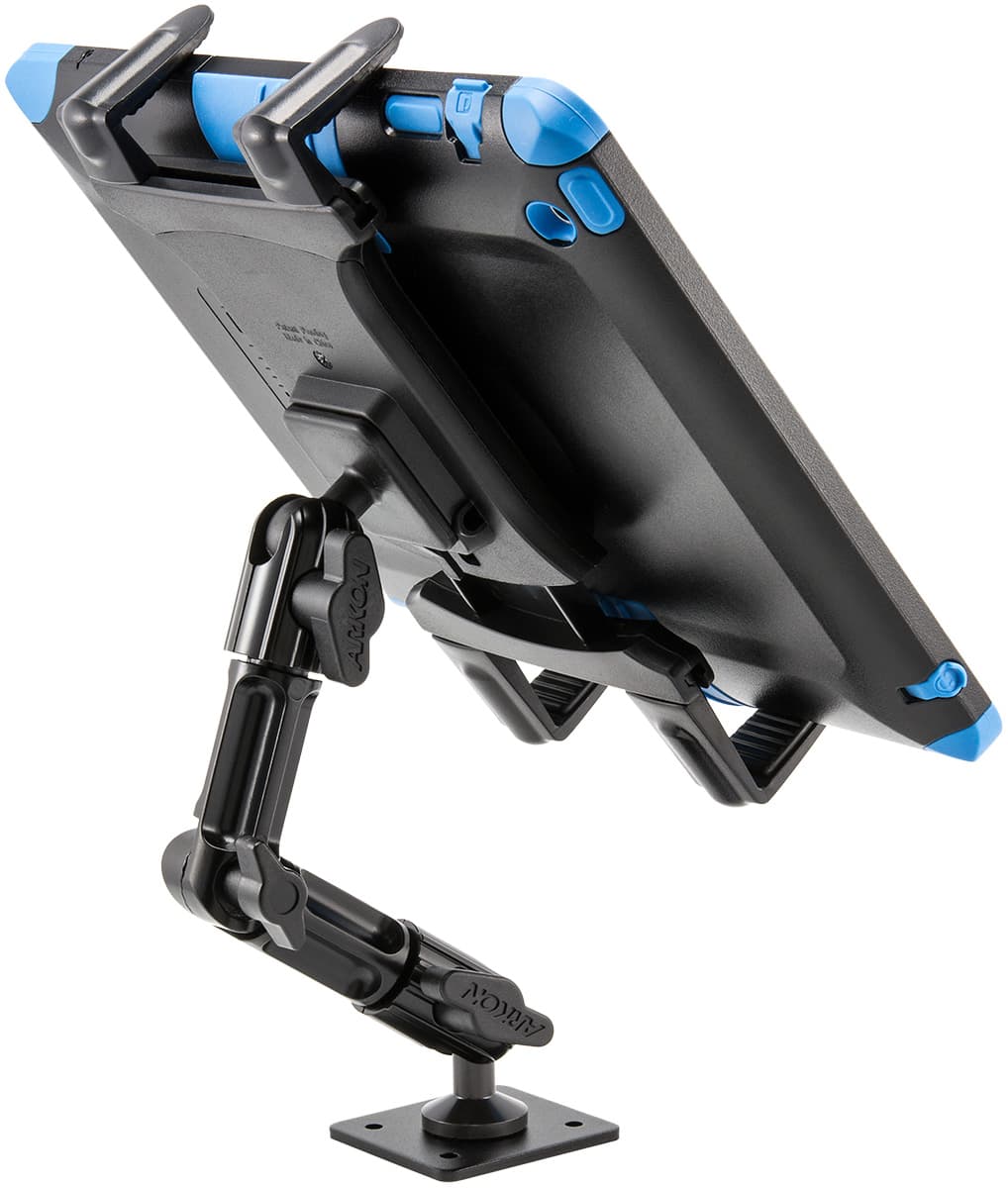 Arkon Tablet Mount Bundle 8in Heavy-Duty Multi-Angle with 4-Hole Drill Base