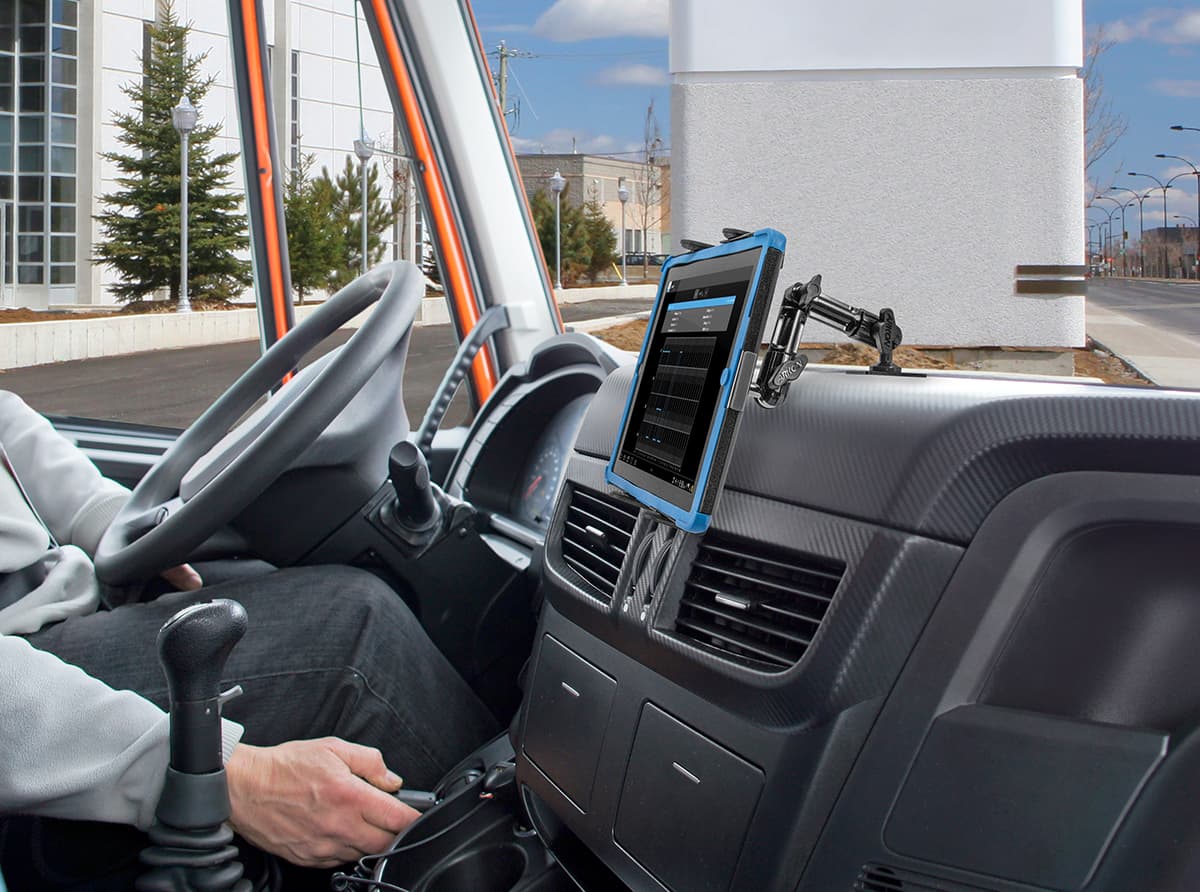 Arkon Tablet Mount Bundle 8in Heavy-Duty Multi-Angle with 4-Hole Drill Base