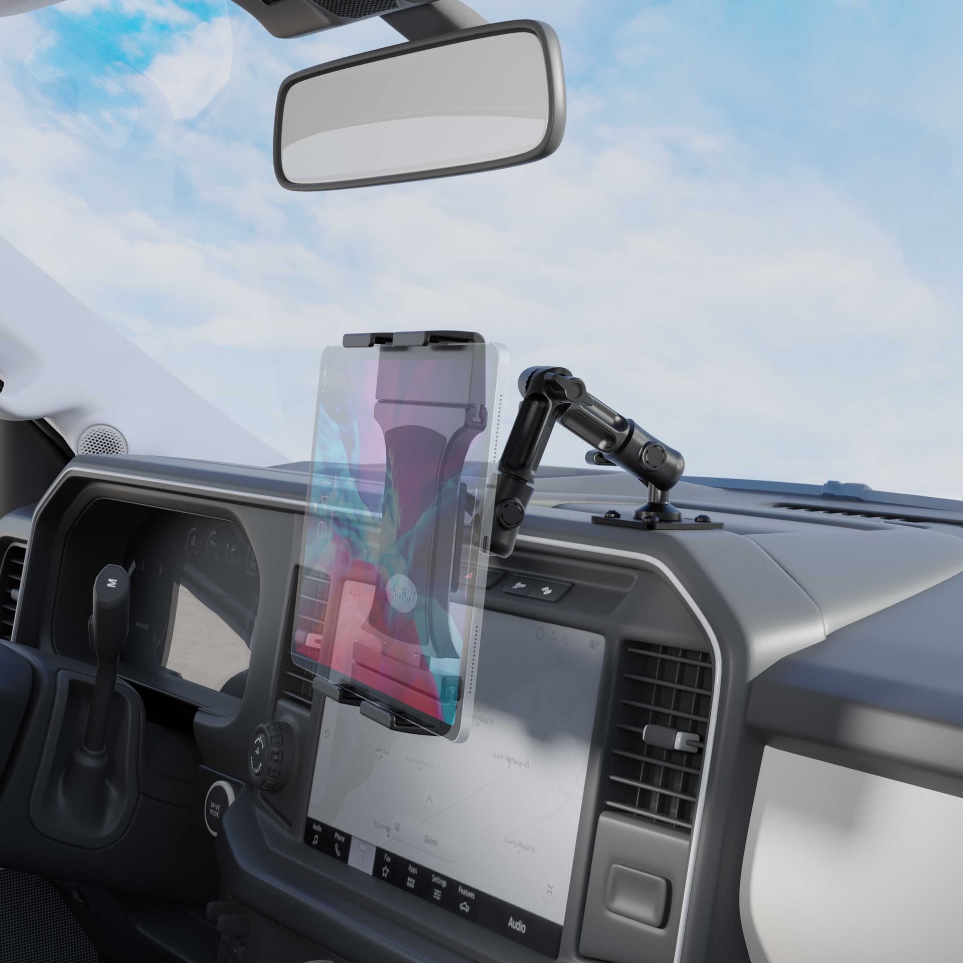 Arkon Slim-Grip® Ultra Pro Tablet Holder with Multi-Angle Arm and Drill-Base Mount - Image 5