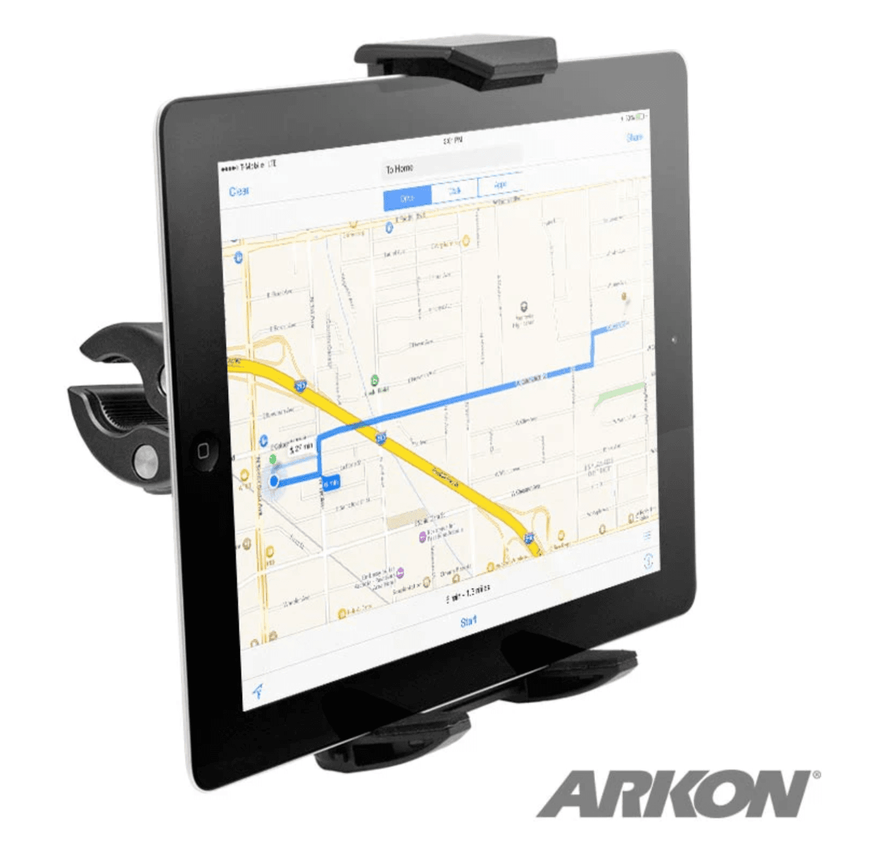 Arkon Heavy-Duty Clamp Post Tablet Mount for iPad, Note, Tab and more