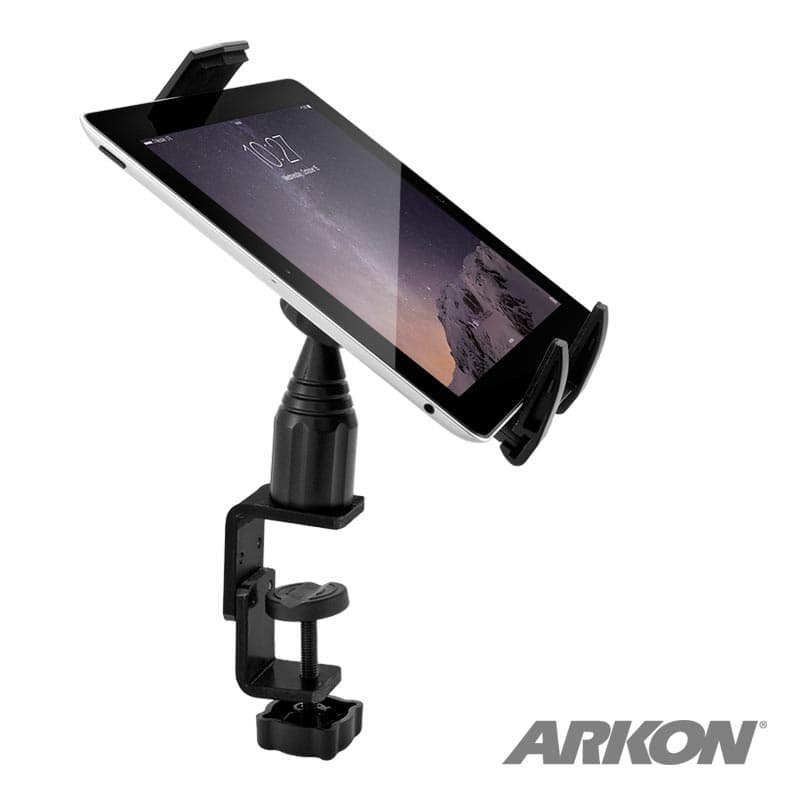 Arkon Tablet Mount with Push Button Universal Holder and Adjustable C-Clamp Base