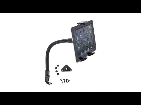 Arkon Tablet Mount with Push Button Universal Holder and 18in Flexible Seat Rail Mount
