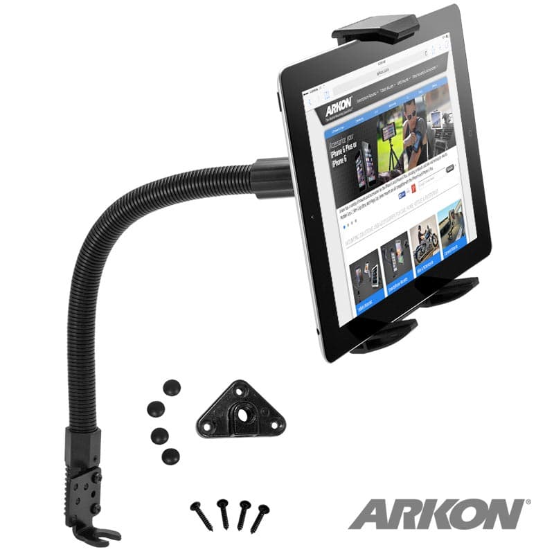 Arkon Tablet Mount with Push Button Universal Holder and 18in Flexible Seat Rail Mount