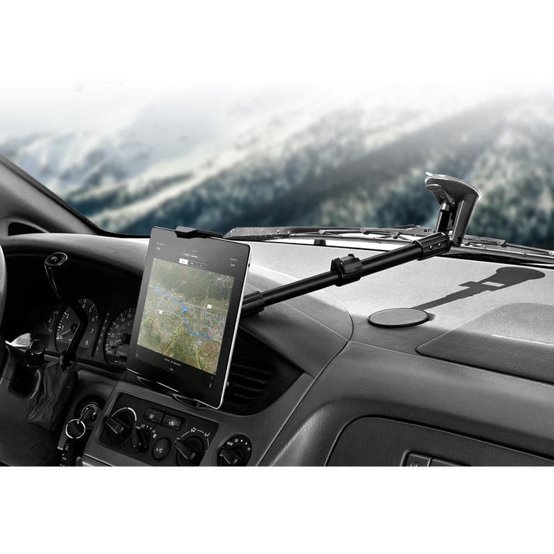 Arkon Tablet Mount with Push Button Universal Holder and 14in-18in Windshield Pedestal