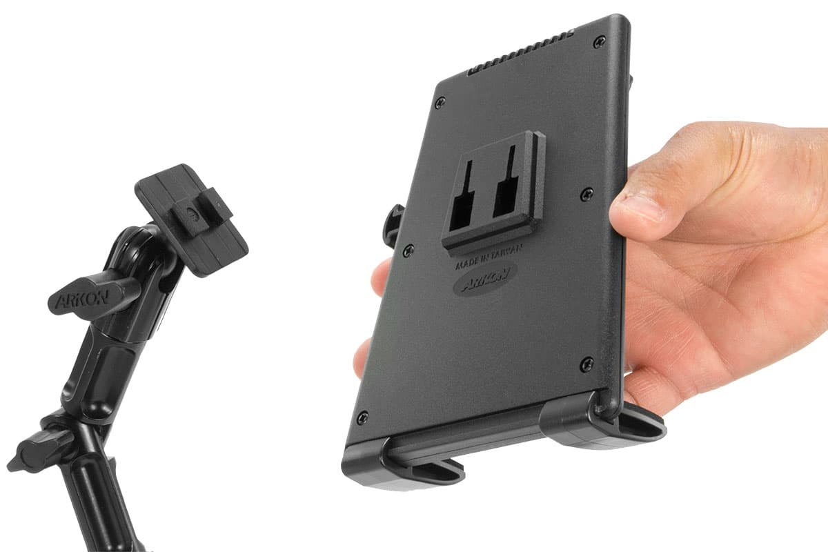 Arkon Heavy-Duty Tablet Headrest Push-Button Multi-Angle Mount with 8inch Arm for iPad Air, iPad