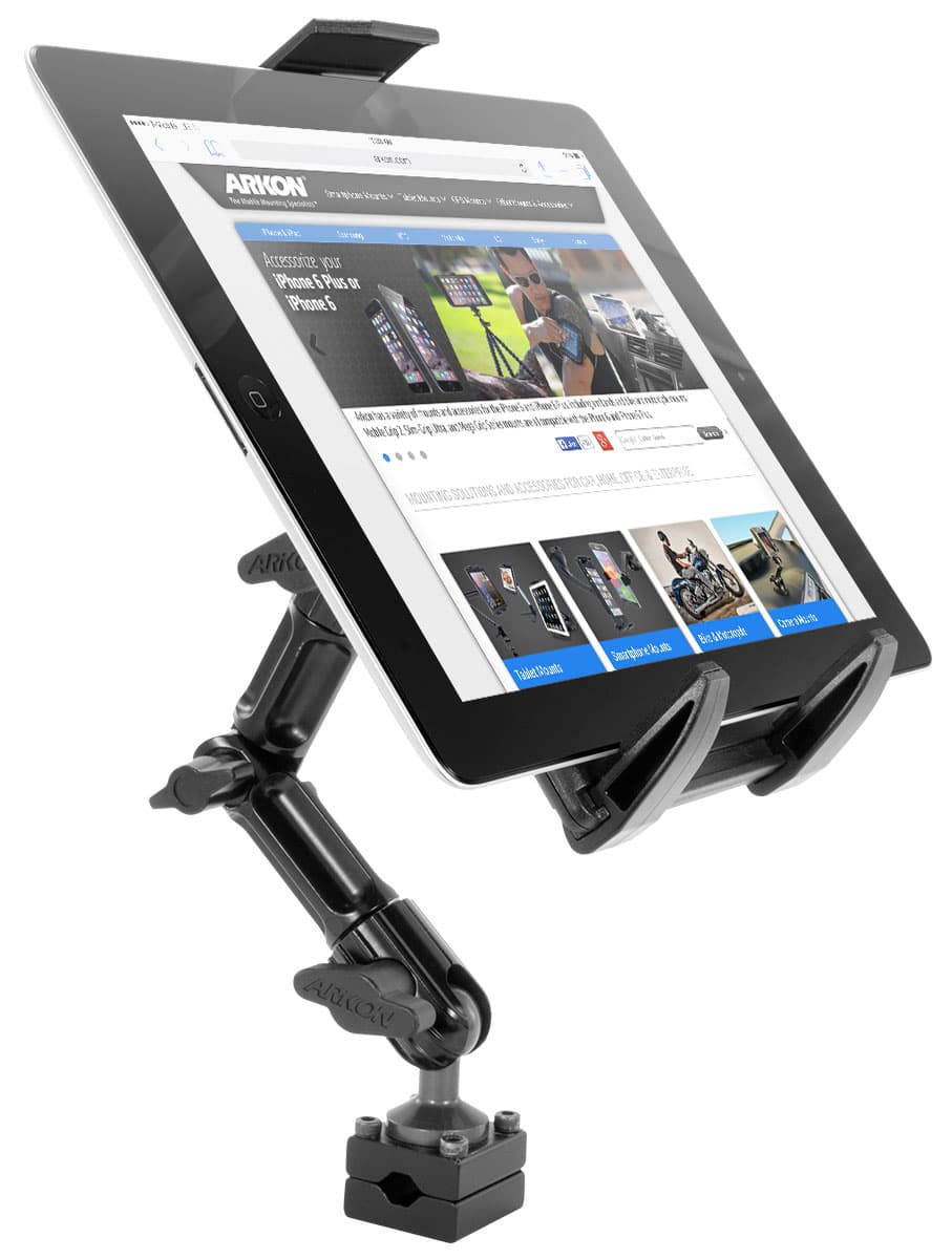 Arkon Heavy-Duty Tablet Headrest Push-Button Multi-Angle Mount with 8inch Arm for iPad Air, iPad