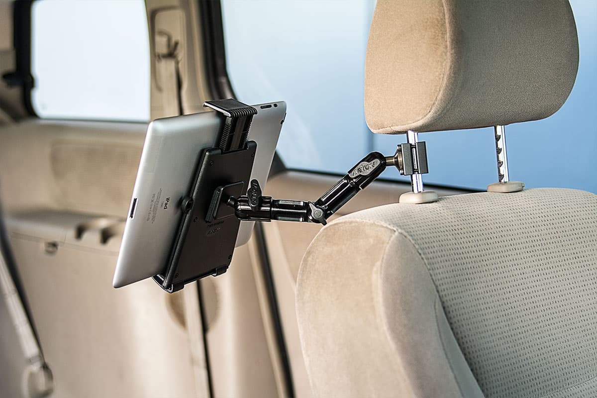 Arkon Heavy-Duty Tablet Headrest Push-Button Multi-Angle Mount with 8inch Arm for iPad Air, iPad
