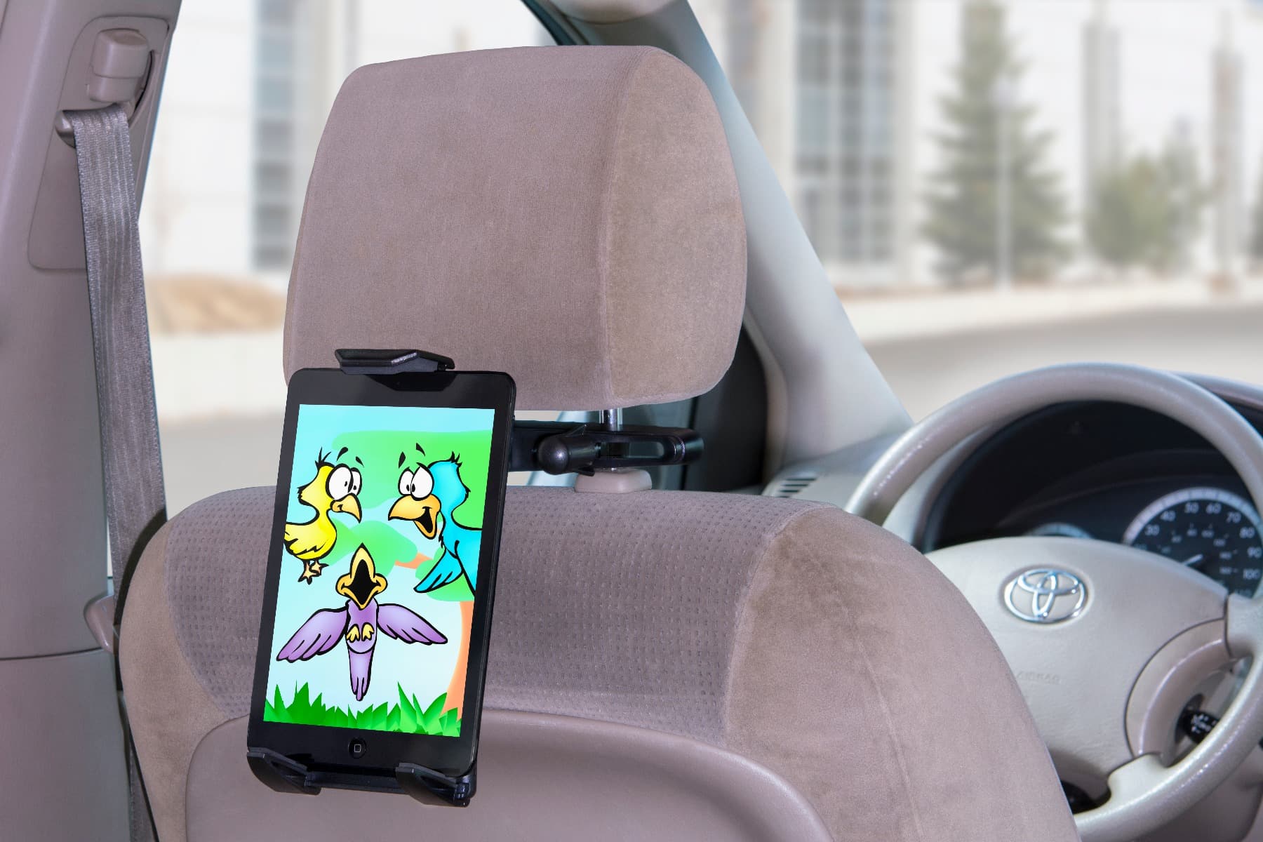 Arkon Push-Button Tablet Headrest Mount with Tiltable Arm