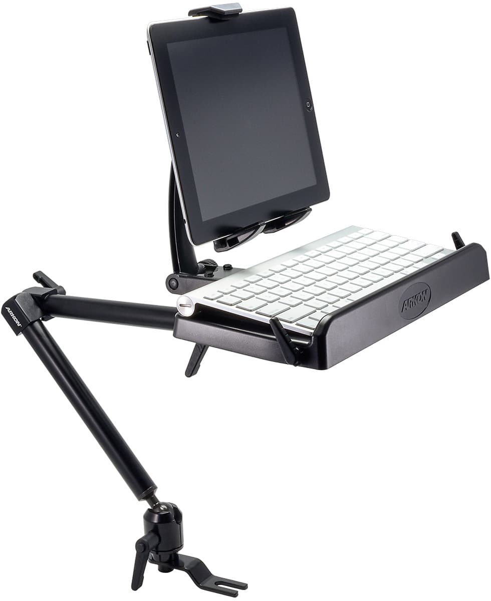 Arkon Tablet Combo Mount 22in Seat Rail / Floor Mount with Tablet Combo Keyboard Mount