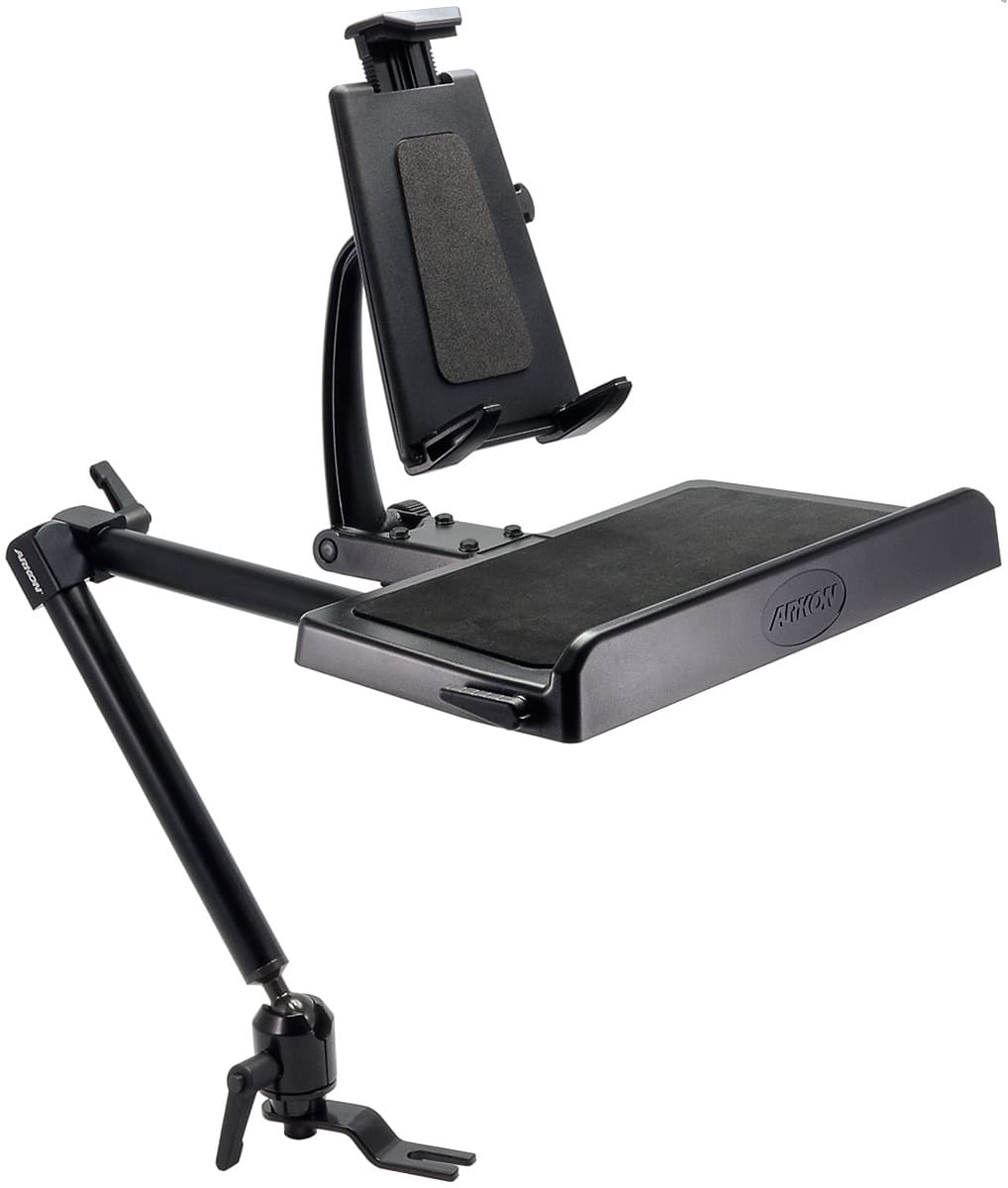 Arkon Tablet Combo Mount 22in Seat Rail / Floor Mount with Tablet Combo Keyboard Mount