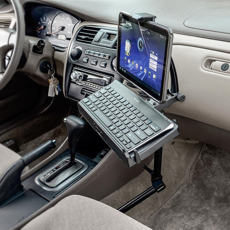Arkon Tablet Combo Mount 22in Seat Rail / Floor Mount with Tablet Combo Keyboard Mount