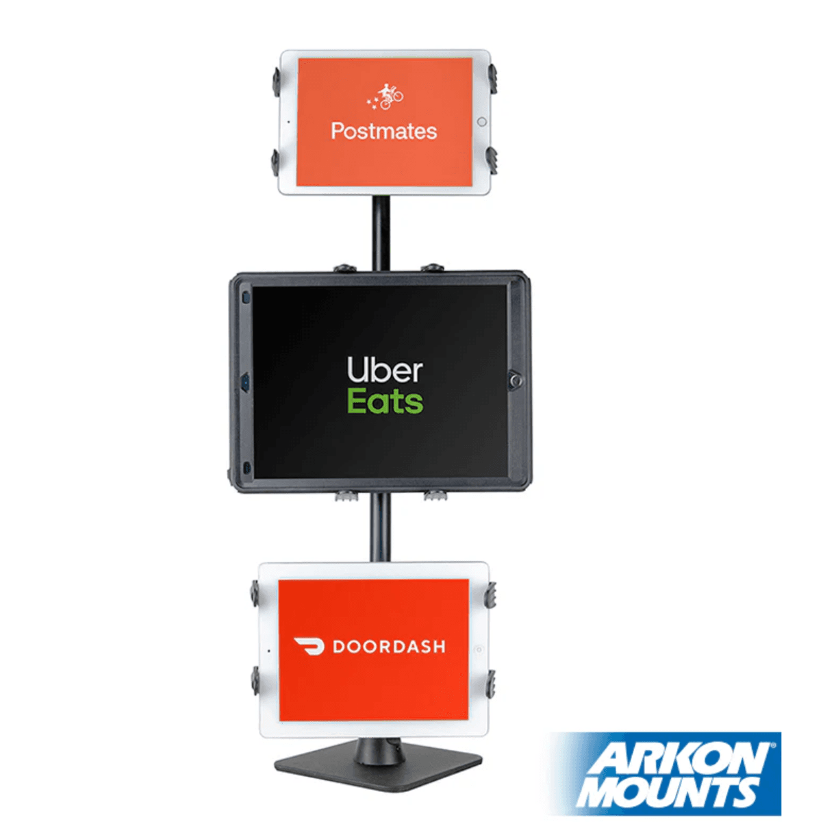 Arkon Triple Slim-Grip® Tablet Holder Stand for Restaurant Delivery and Point of Sale - DoorDash, Uber Eats, Grubhub
