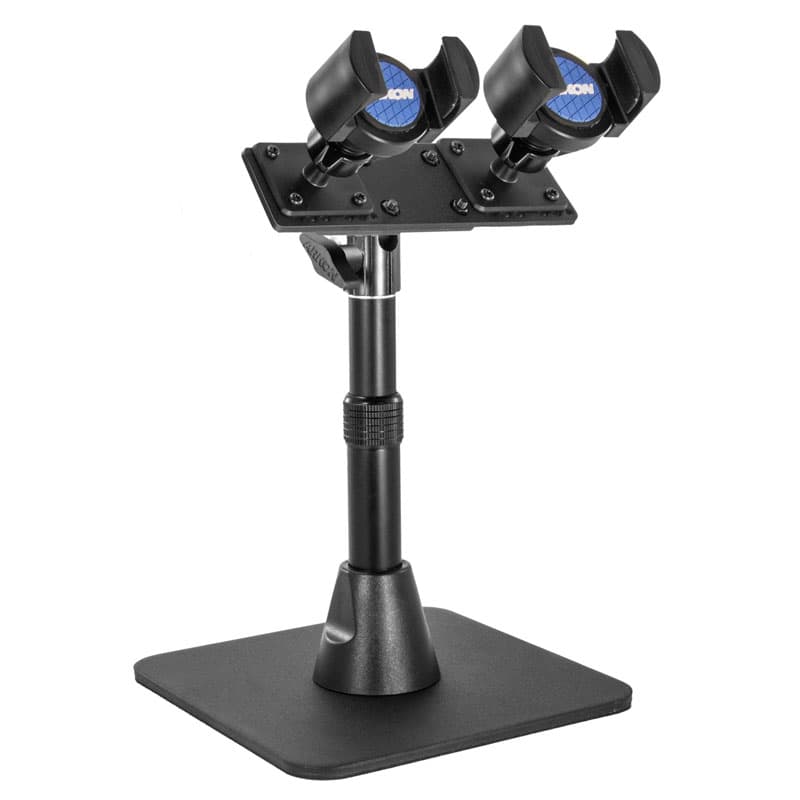 Arkon TW Broadcaster Pro Stand - Dual Phone Desk Stand for Live Streaming Periscope Facebook Live