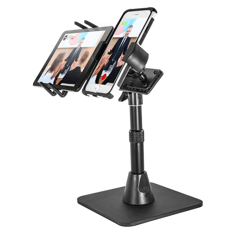 Arkon TW Broadcaster Combo Stand - Side-by-Side Live Streaming with iPad mini or iPhone Periscope Facebook