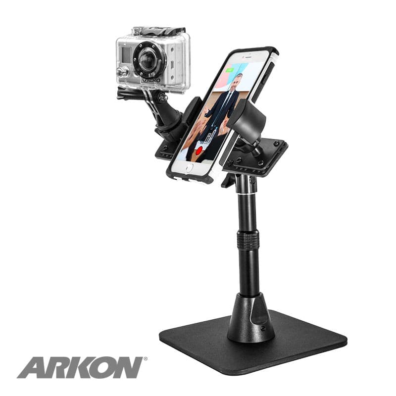 Arkon TW Broadcaster Desk Stand for GoPro and iPhone for Live Streaming on Periscope