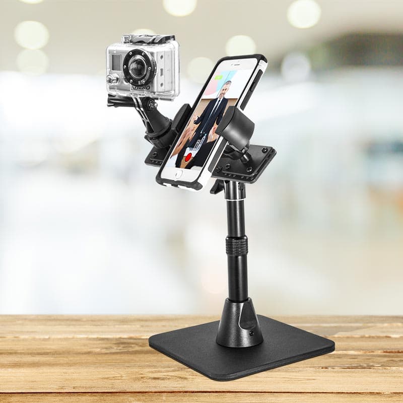 Arkon TW Broadcaster Desk Stand for GoPro and iPhone for Live Streaming on Periscope
