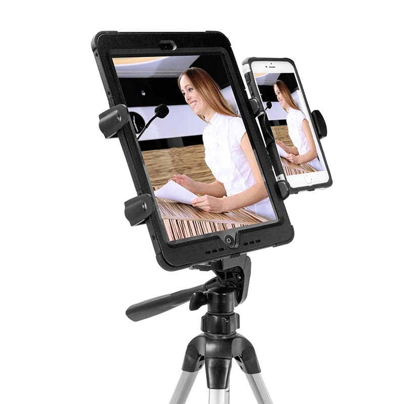 Arkon TW Broadcaster Tablet and Phone Tripod Mount Holder for Live Mobile Broadcasting