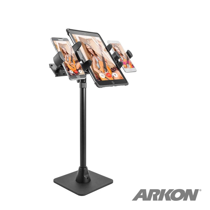 TW Broadcaster TriStreamer Tablet and Dual Phone Countertop or Desk 29-Inch Stand for Live Streaming