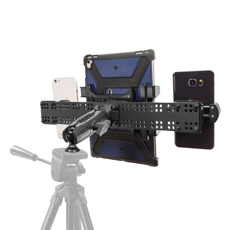 Arkon TW Broadcaster TriStreamer Tripod Adapter for Tablet and Dual Phone Live Streaming Video