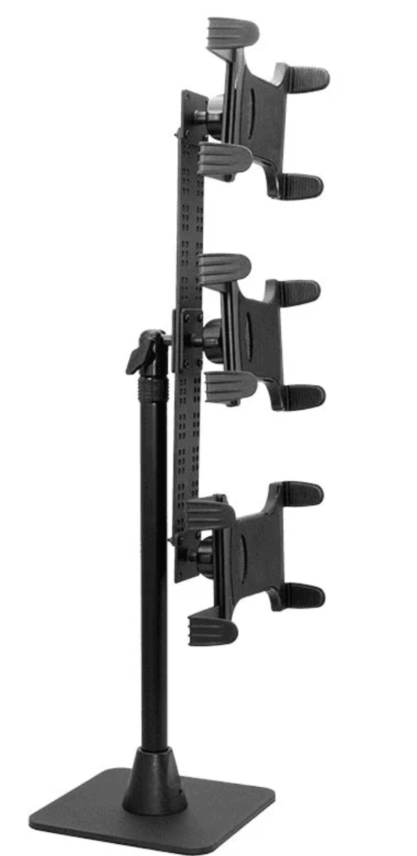 Arkon TW Broadcaster TriStreamer Triple Tablet Holder 29-inch Countertop or Desk Stand for Live Streaming