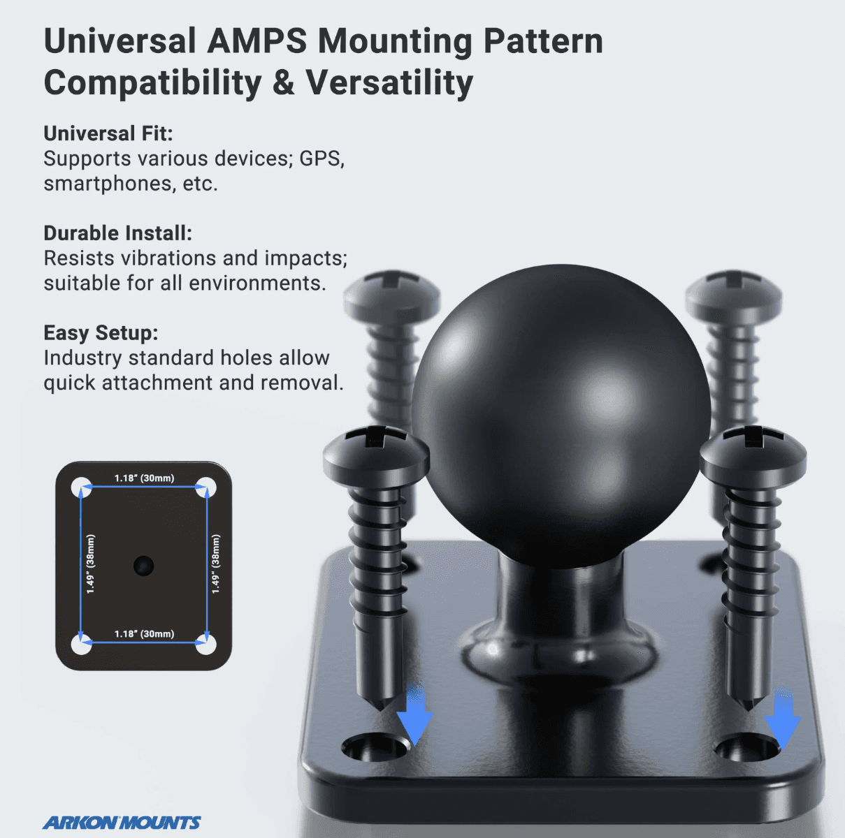 Arkon RoadVise® XL Phone and Midsize Tablet Magnetic Mount