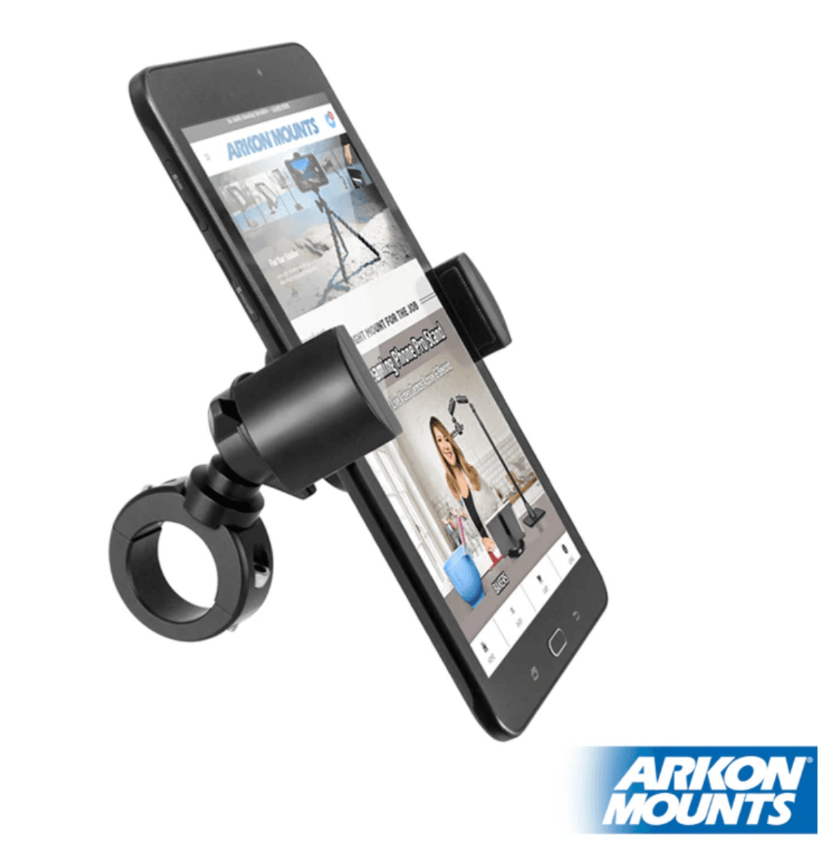 Arkon RoadVise® XL Motorcycle Phone Mount - Black Aluminum