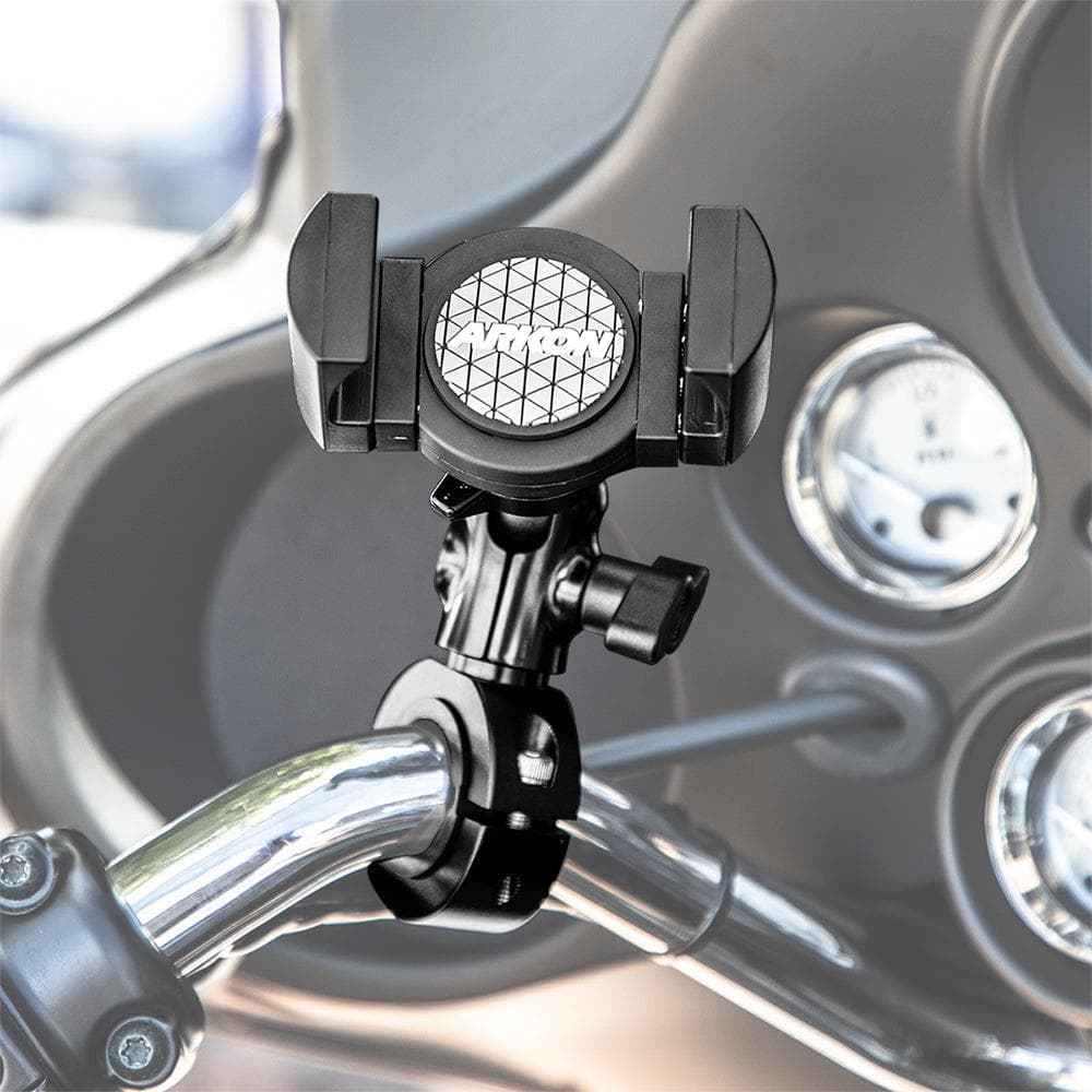 Arkon RoadVise® XL Premium Aluminum Motorcycle Handlebar Phone and Midsize Tablet Mount