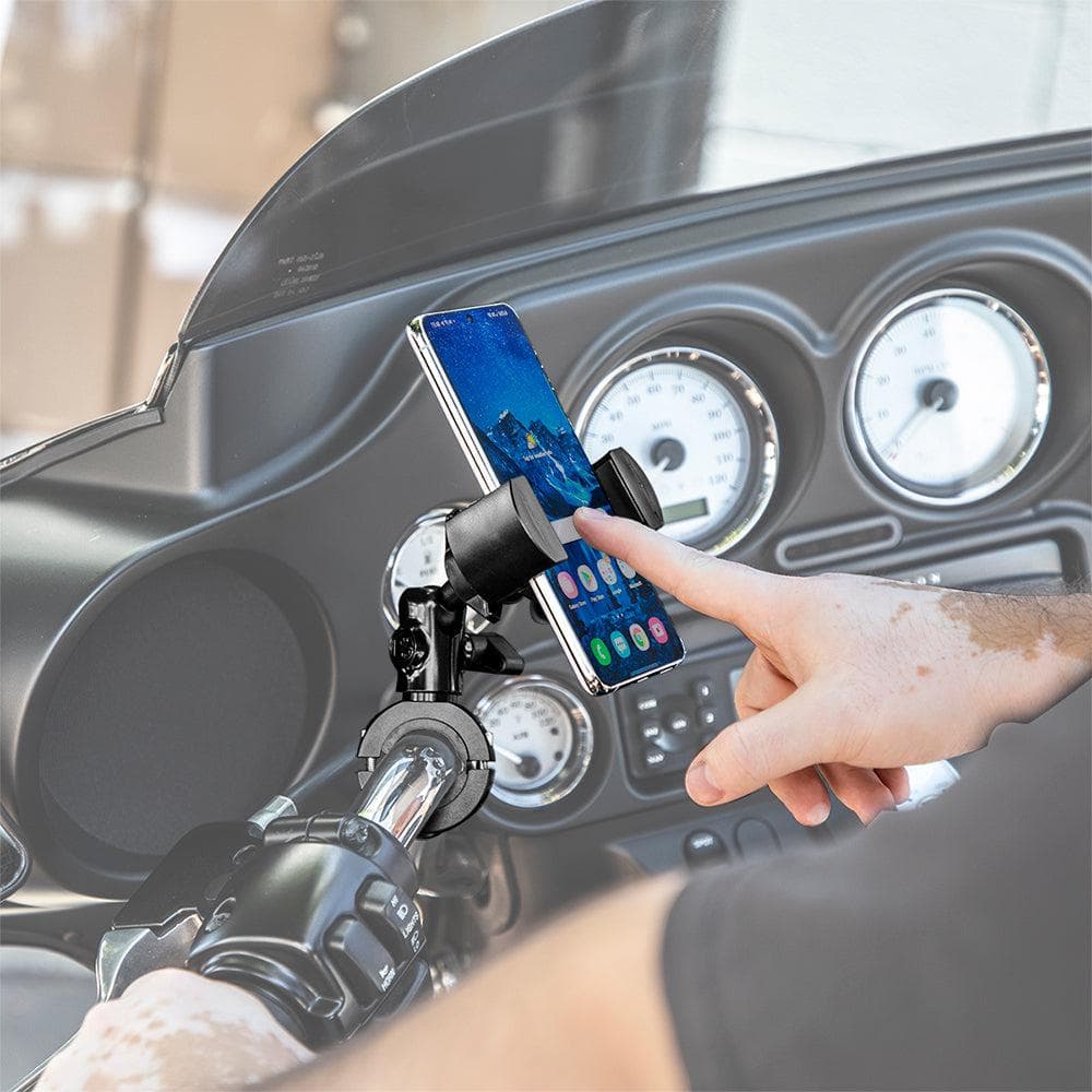 Arkon RoadVise® XL Premium Aluminum Motorcycle Handlebar Phone and Midsize Tablet Mount