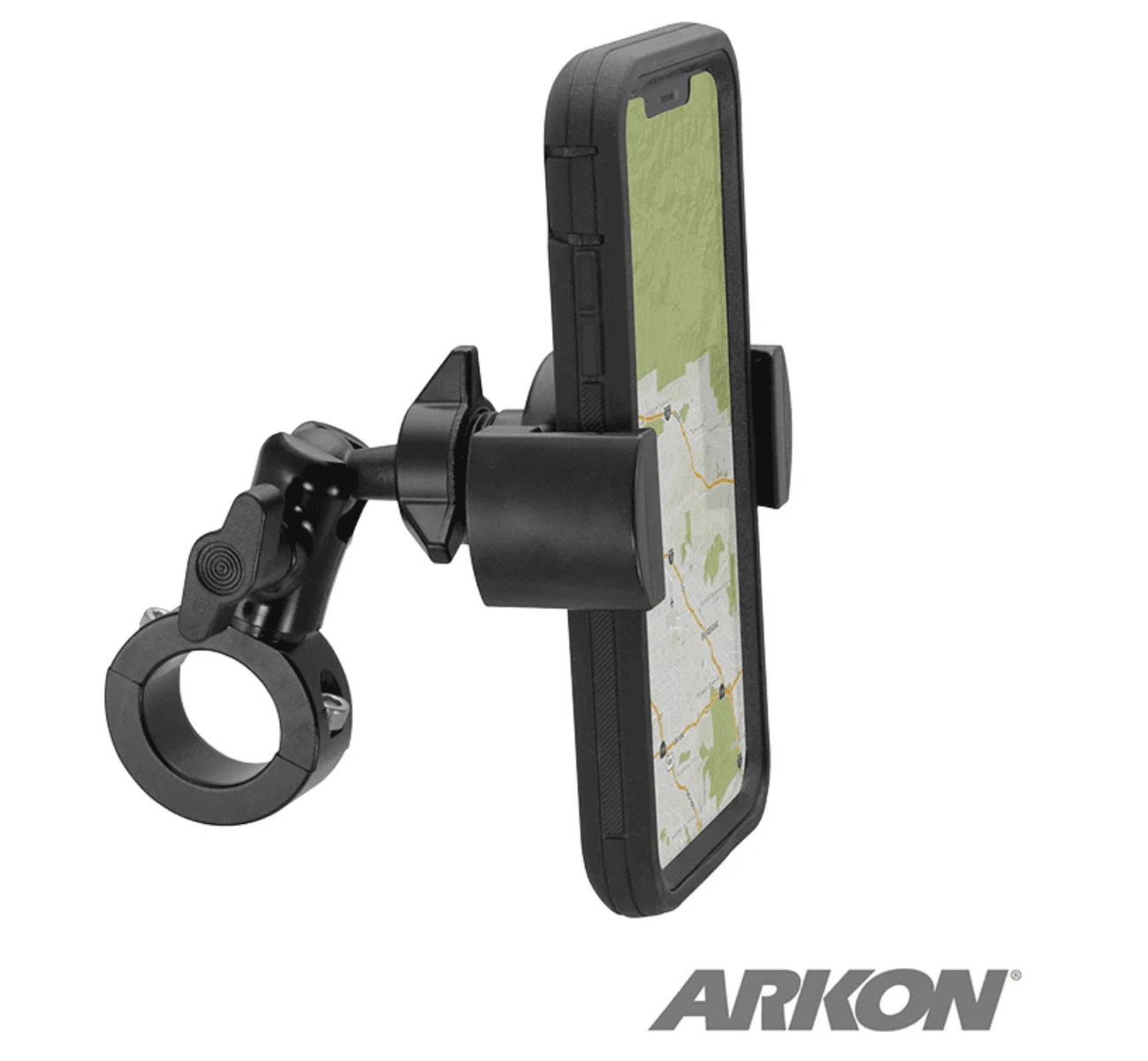 Arkon RoadVise® XL Premium Aluminum Motorcycle Handlebar Phone and Midsize Tablet Mount