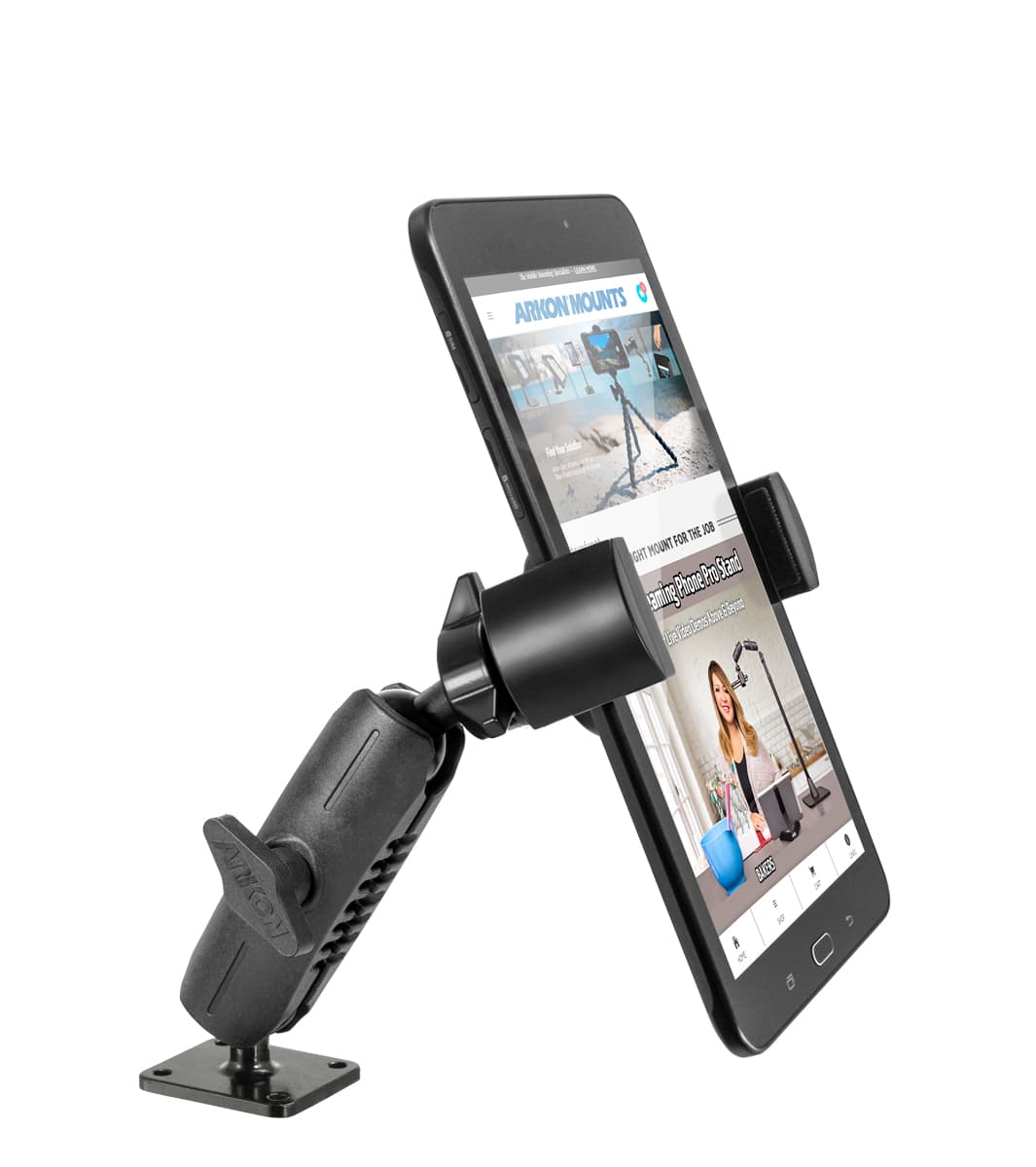 Arkon RoadVise® XL Phone and Midsize Tablet Drill Base Mount