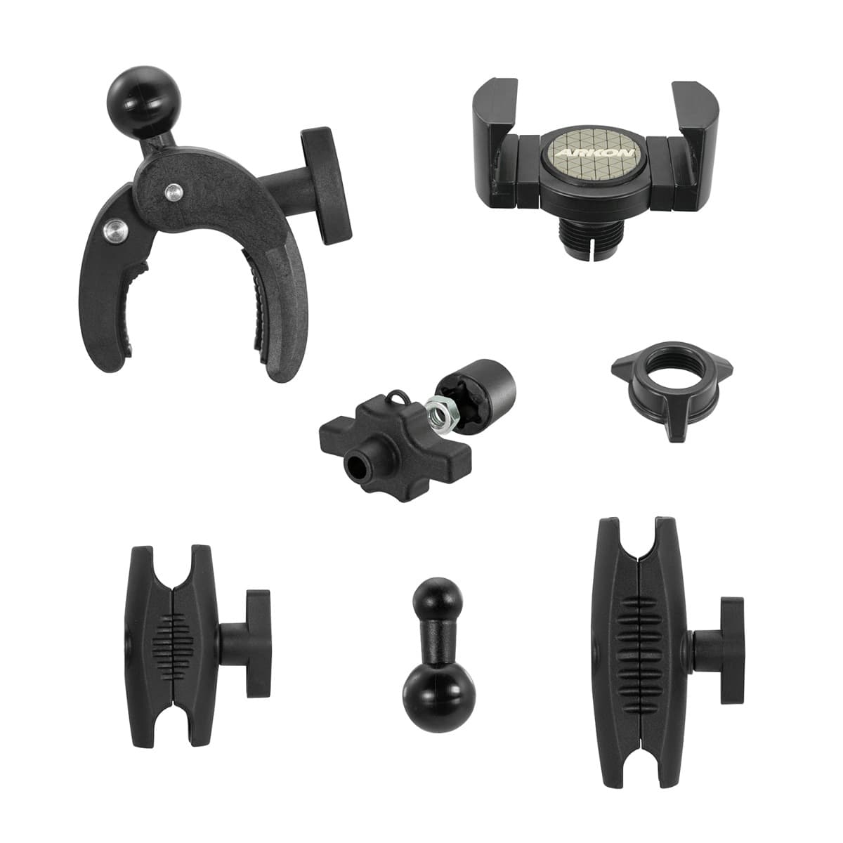 Arkon RoadVise® XL Robust Clamp Mount with Phone Holder and Security Knob Shaft