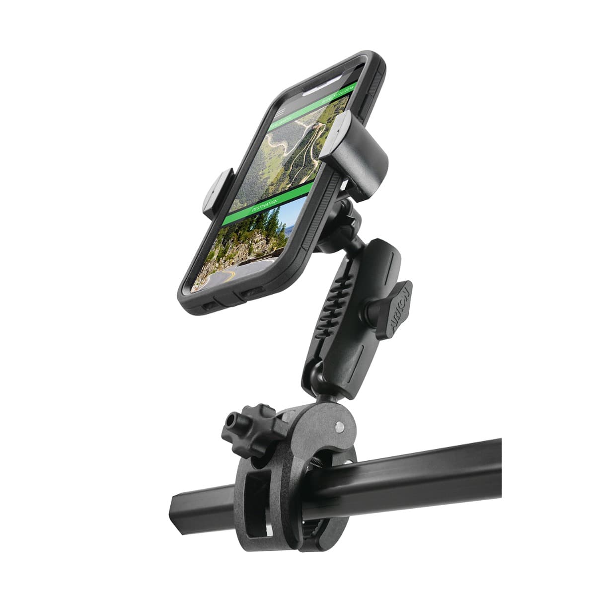 Arkon RoadVise® XL Robust Clamp Mount with Phone Holder and Security Knob Shaft