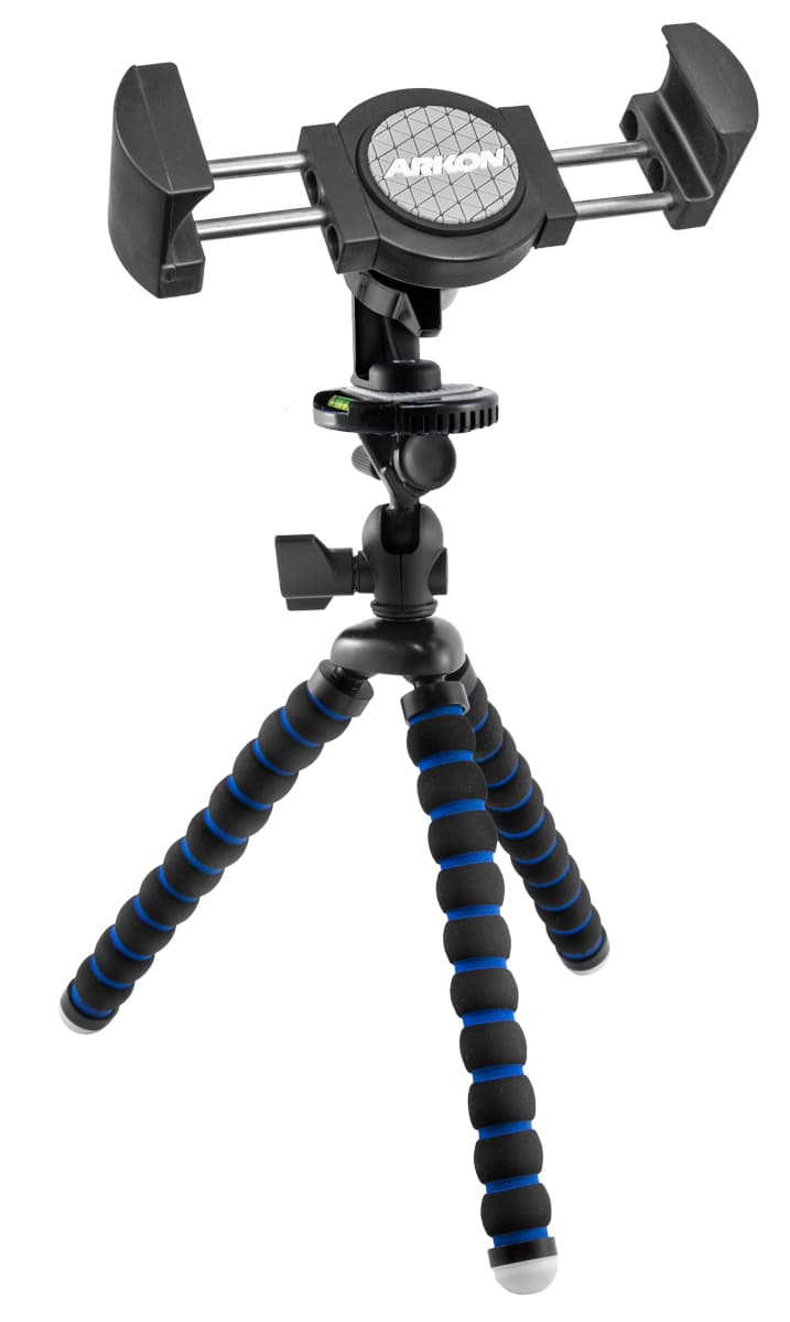 Arkon 11inch Tripod Mount with RoadVise XL Phone and Midsize Tablet Holder for Live Streaming
